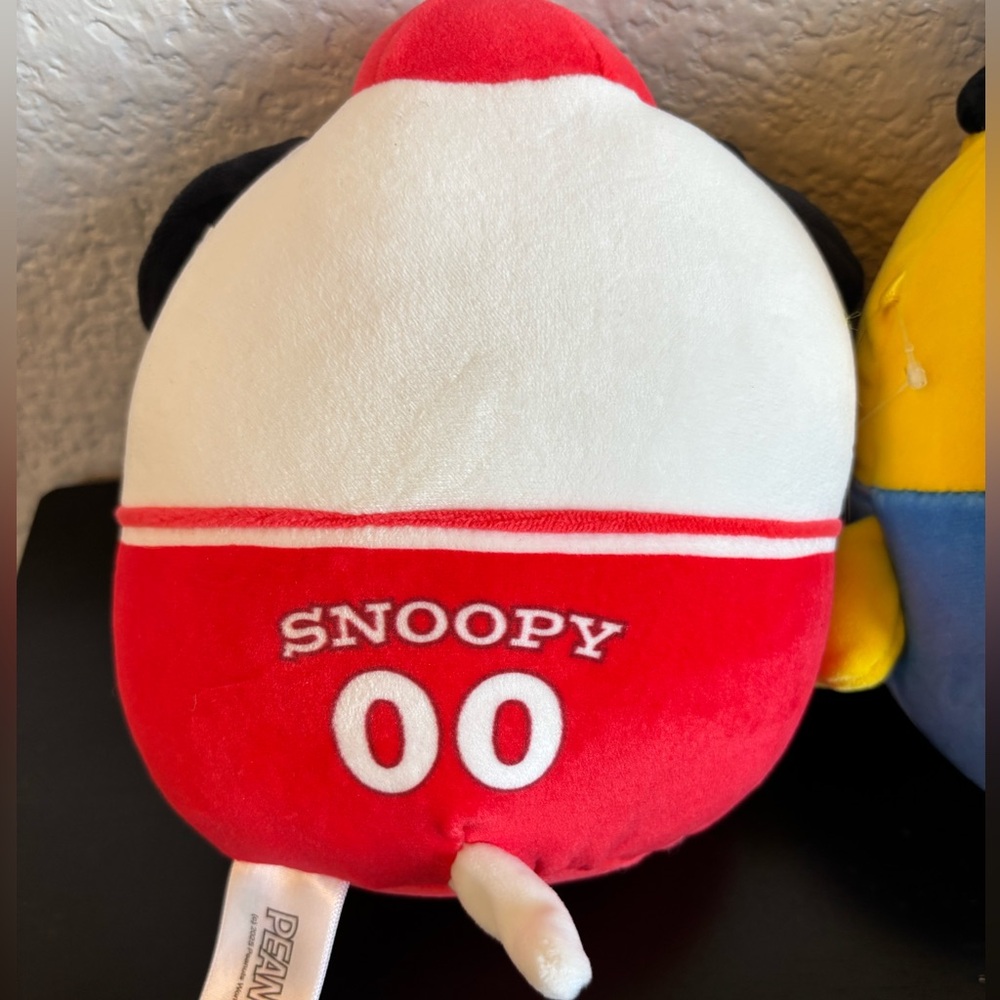 NWT Snoopy & Woodstock Baseball Squishmallows in #00 Jerseys - Picture 7 of 10